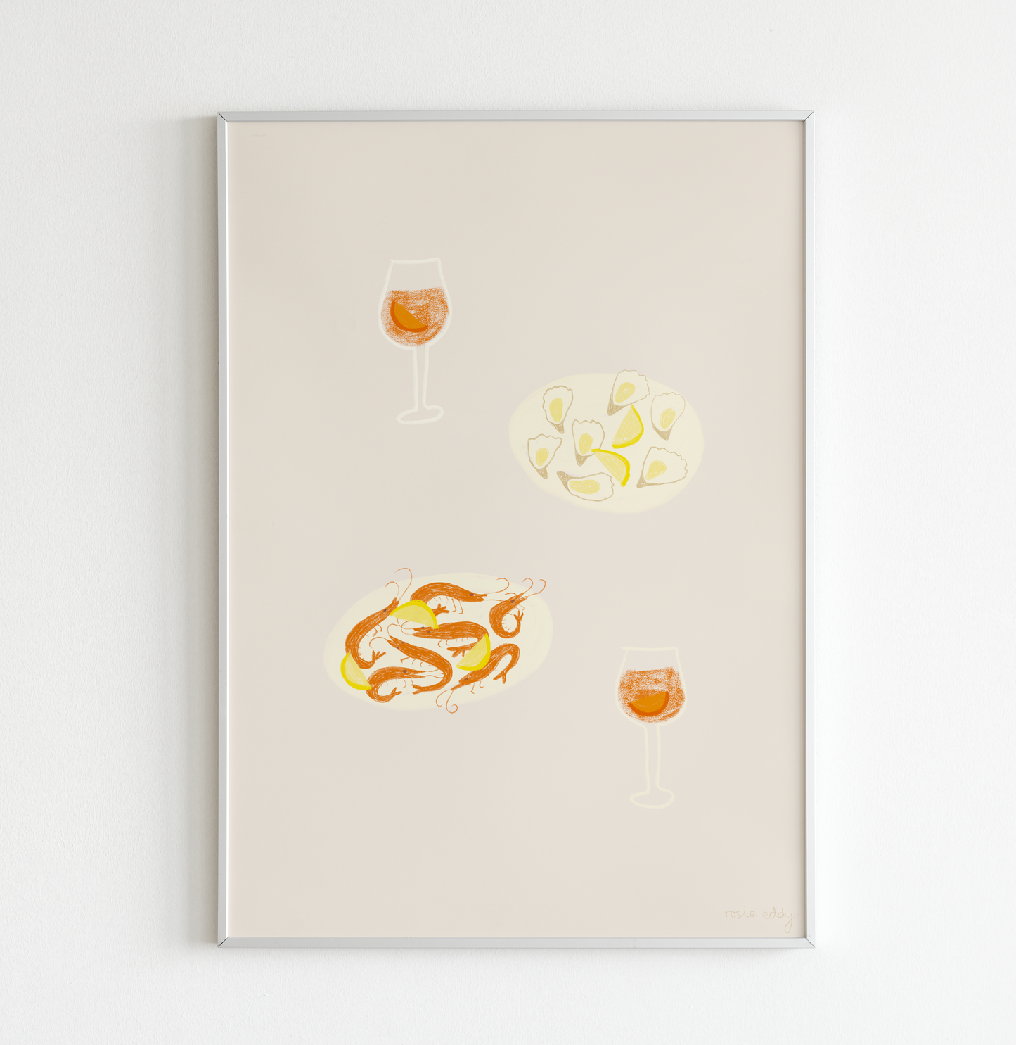 art print — seafood & spritz