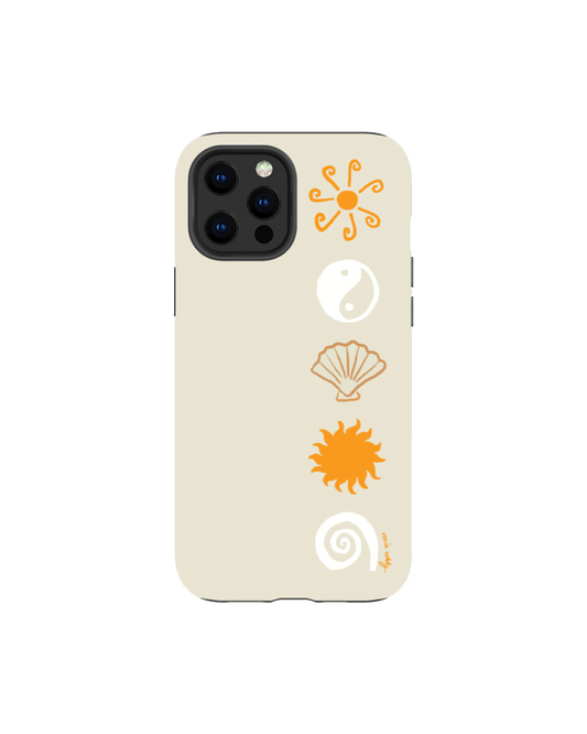 sunny case — beige + orange